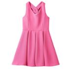 Girls 7-16 & Plus Size Lilt Striped Skater Dress, Girl's, Size: 10, Dark Pink