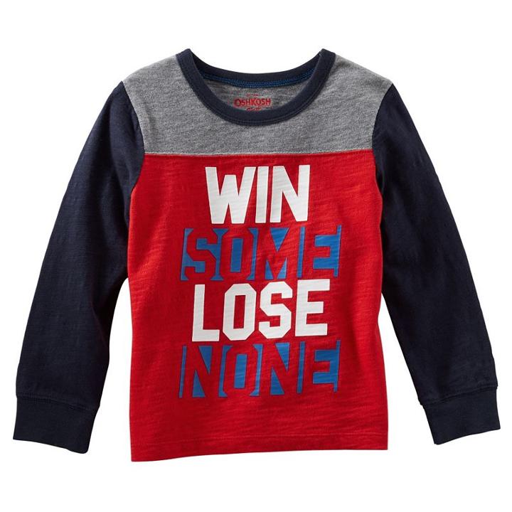 Boys 4-7 Oshkosh B'gosh&reg; Win Some Lose None Tee, Boy's, Size: 5, Red