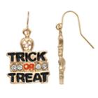 Gold Tone Nickel Free Trick Or Treat Drop Earrings, Women's, Multicolor