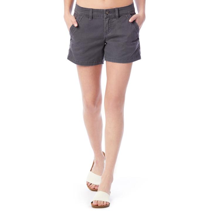 Juniors' Unionbay Elsie Stretch Twill Midi Shorts, Teens, Size: 13, Med Grey