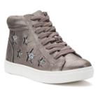 So&reg; Nellie Star Girls' High-top Sneakers, Girl's, Size: 5, Light Grey