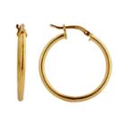 Elegante 18k Gold Over Brass Hoop Earrings, Women's, Yellow