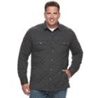 Big & Tall Croft & Barrow&reg; Classic-fit Quilted Shirt Jacket, Men's, Size: L Tall, Dark Grey