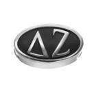 Logoart Delta Zeta Sterling Silver Oval Bead, Women's, Grey