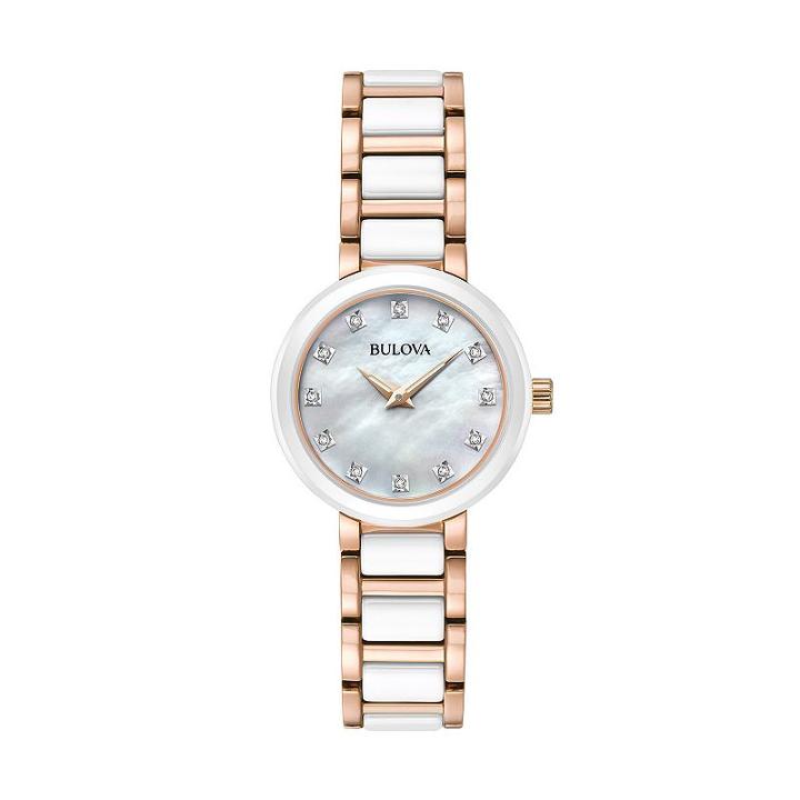 Bulova Women's Diamond Stainless Steel & Ceramic Watch - 98p160, Multicolor