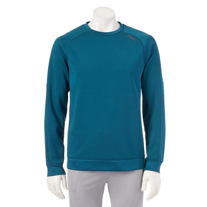 Men's Fila Sport&reg; Alpha Fleece Crew Sweatshirt, Size: Small, Dark Blue