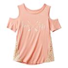 Girls 7-16 Miss Chievous Cold Shoulder Crochet Lace Side Top, Girl's, Size: Small, Med Red