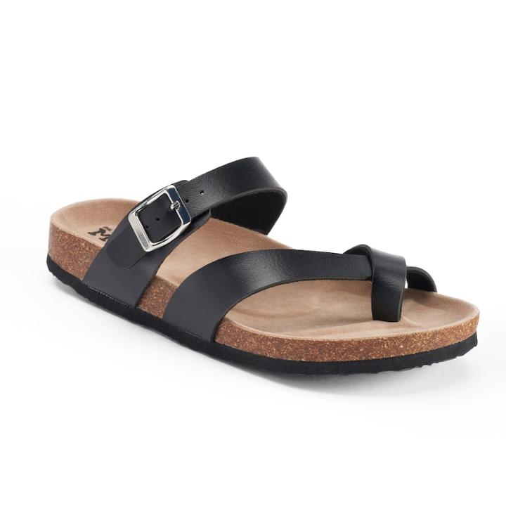 Mudd&reg; Women's Toe Loop Sandals, Size: Large, Black