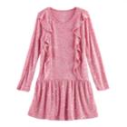 Girls 4-12 Jumping Beans&reg; Cascading Ruffle Dress, Size: 6x, Med Pink