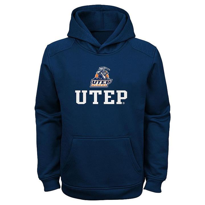 Boys 8-20 Utep Miners Performance Fleece Hoodie, Boy's, Size: S(8), Blue