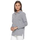 Women's Dana Buchman Roll-tab Poplin Shirt, Size: Large, White