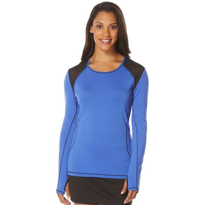 Women's Grand Slam Performance Long Sleeve Golf Shirt, Size: Xs, Med Blue