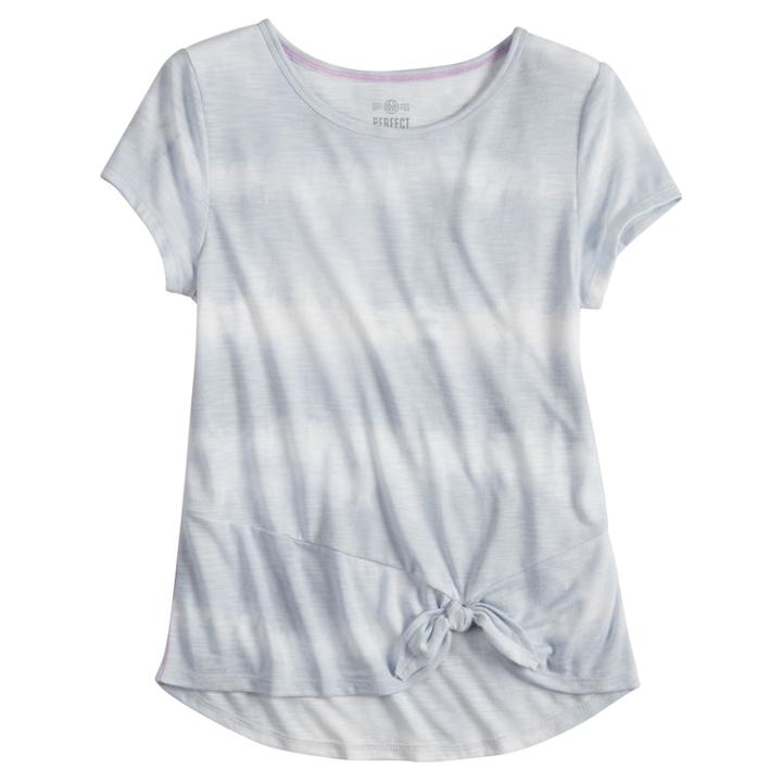 Girls 7-16 So&reg; Knotted Tee, Size: 7-8, Med Green