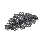 1928 Textured Flower Cluster Barrette Hair Clip, Women's, Black