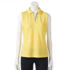 Women's Fila Sport&reg; Contrast Sleeveless Golf Polo, Size: Xs, Gold