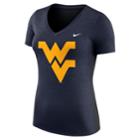 Women's Nike West Virginia Mountaineers Dri-fit Touch Tee, Size: Xl, Blue (navy)