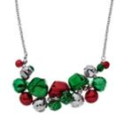 Jingle Bell Cluster Necklace, Women's, Multicolor