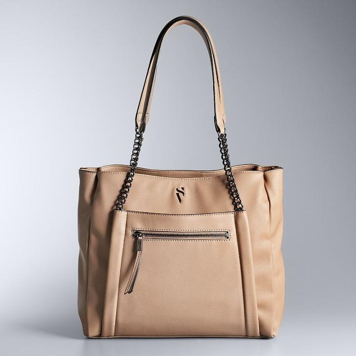 Simply Vera Vera Wang Rockbridge Tote, Women's, Med Beige