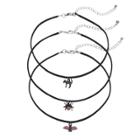 Black Cat, Spider & Bat Choker Necklace Set, Women's, Multicolor