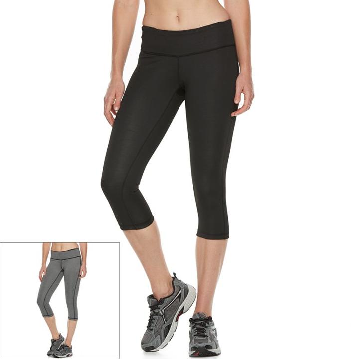 Women's Tek Gear&reg; Reversible Capri Leggings, Size: Large, Black