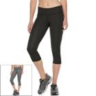Women's Tek Gear&reg; Reversible Capri Leggings, Size: Large, Black