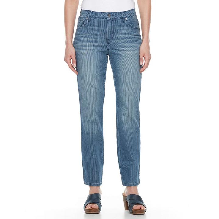 Petite Gloria Vanderbilt Amanda Classic Tapered Jeans, Women's, Size: 12p-short, Light Blue