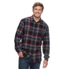 Big & Tall Sonoma Goods For Life&trade; Slim-fit Supersoft Flannel Button-down Shirt, Men's, Size: 3xl Tall, Black