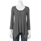 Women's Sonoma Goods For Life&trade; Ribbed Henley Tee, Size: Xl, Black