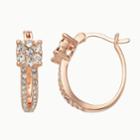 Chrystina Crystal Cluster Hoop Earrings, Women's, Pink