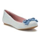 Dr. Scholl's Gwen Girls' Chambray Flats, Size: 2, Med Blue