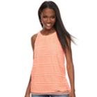 Women's Apt. 9&reg; Lace Overlay Tank, Size: Large, Brt Orange