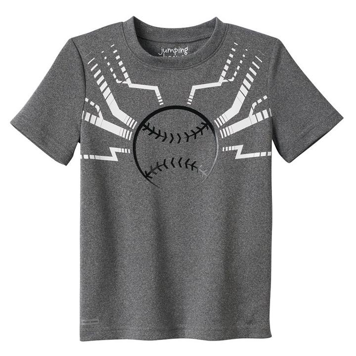 Boys 4-10 Jumping Beans&reg; Play Cool Performance Sporty Graphic Tee, Boy's, Size: 5, Med Grey