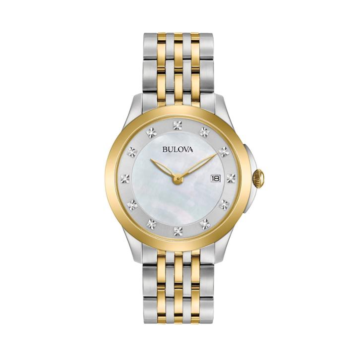 Bulova Women's Diamond Two Tone Stainless Steel Watch, Size: Medium, Multicolor