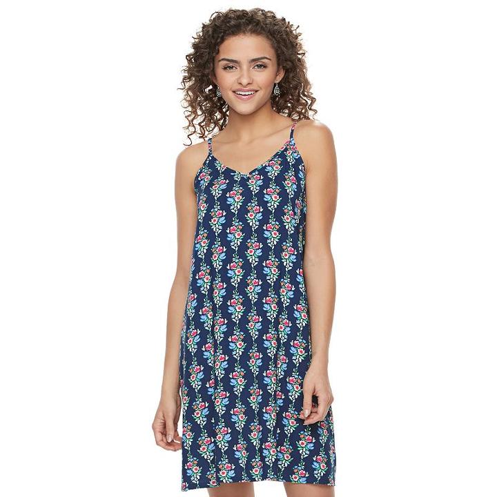 Juniors' So&reg; Print Swing Dress, Girl's, Size: Small, Dark Blue