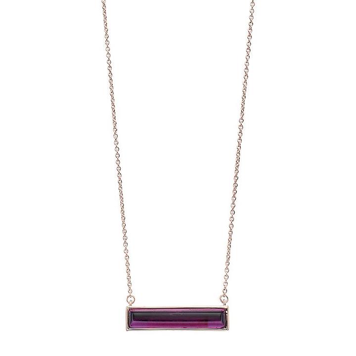 Healing Stone Amethyst Bar Necklace, Women's, Purple
