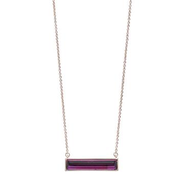 Healing Stone Amethyst Bar Necklace, Women's, Purple
