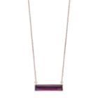 Healing Stone Amethyst Bar Necklace, Women's, Purple