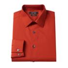 Men's Apt. 9&reg; Slim-fit Premier Flex Collar Stretch Dress Shirt, Size: 14.5-32/33, Orange