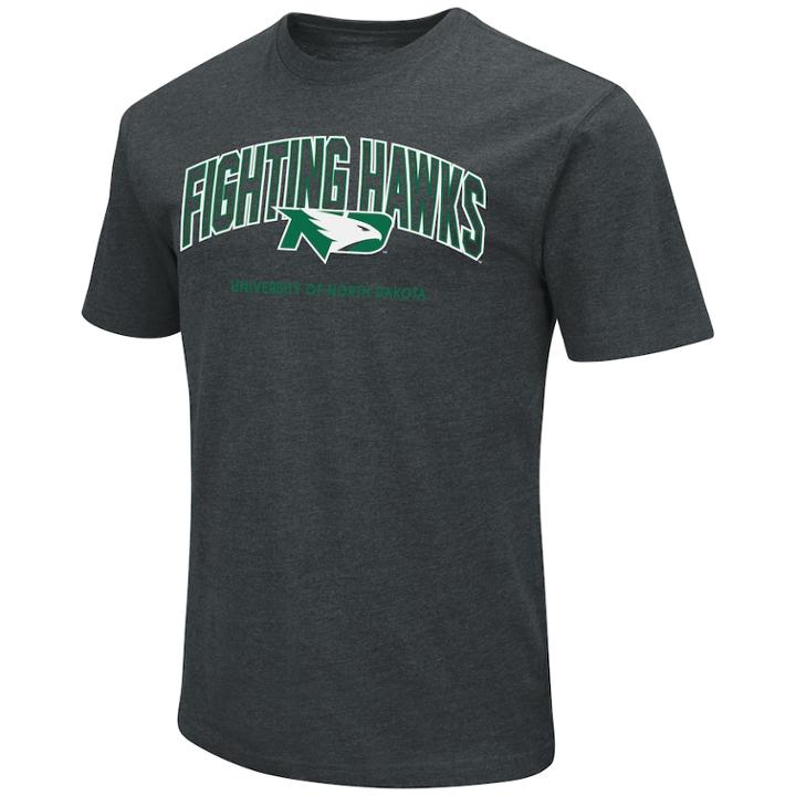 Men's North Dakota Fighting Hawks Wordmark Tee, Size: Xxl, Oxford
