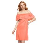 Women's Apt. 9&reg; Off-the-shoulder Shift Dress, Size: Large, Lt Orange
