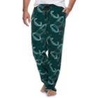 Big & Tall Croft & Barrow&reg; Patterned Microfleece Lounge Pants, Men's, Size: Xl Tall, Dark Green