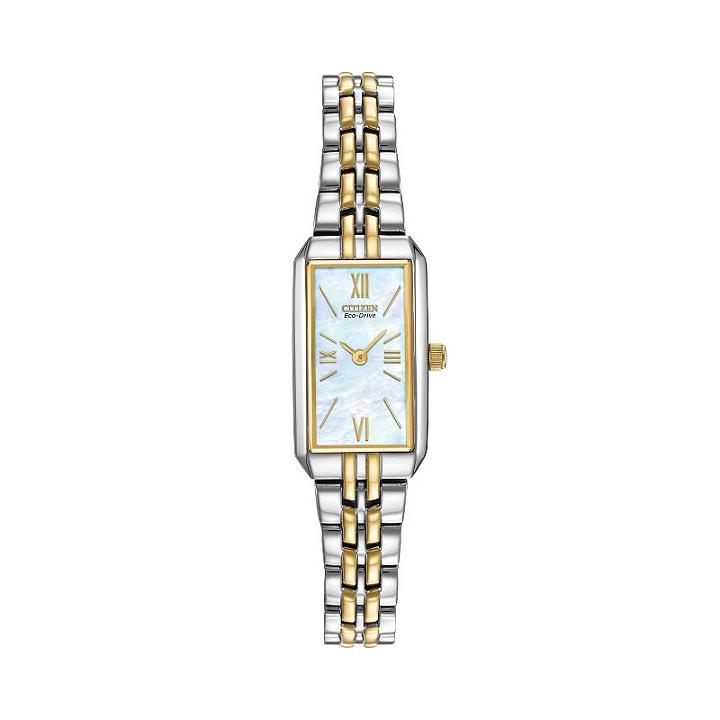 Citizen Eco-drive Women's Silhouette Two Tone Stainless Steel Watch - Eg2694-59d, Size: 2xl, Multicolor
