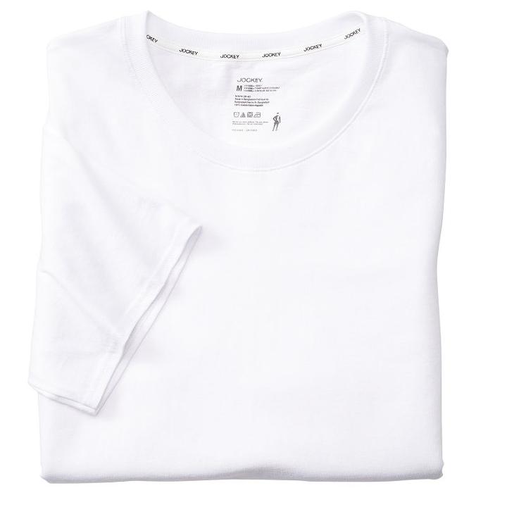 Big & Tall Jockey Staynew Crewneck Tee, Men's, Size: 5xl, White