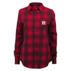 Women's Rutgers Scarlet Knights Dream Plaid Shirt, Size: Medium, Black