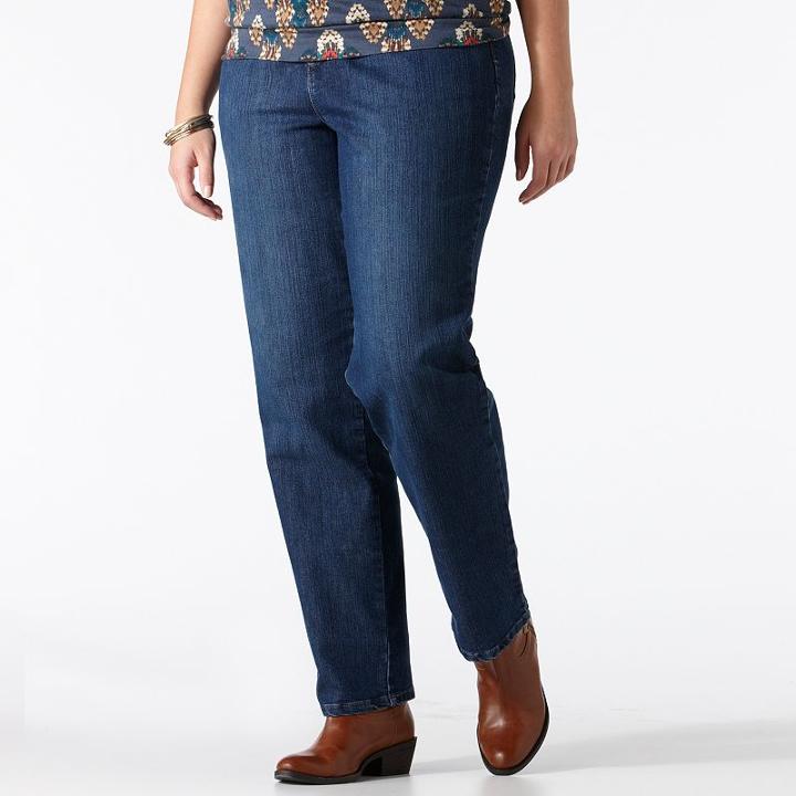 Plus Size Gloria Vanderbilt Amanda Classic Tapered Jeans, Women's, Size: 25 - Regular, Blue