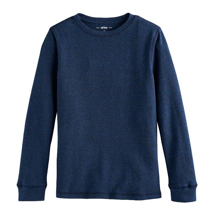 Boys 8-20 Urban Pipeline Thermal Tee, Size: Small, Dark Blue