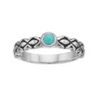 Sterling Silver Simulated Turquoise Ring, Women's, Size: 7, Blue