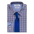 Men's Nick Graham Everywhere Modern-fit Dress Shirt And Tie Boxed Set, Size: M-34/35, Blue