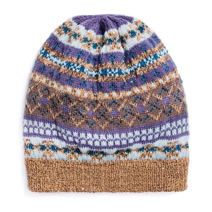 Women's Muk Luks Woven Beanie, Size: Fits Most, Purple