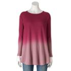 Women's Olivia Sky Ombre Thermal Tunic, Size: Large, Light Red